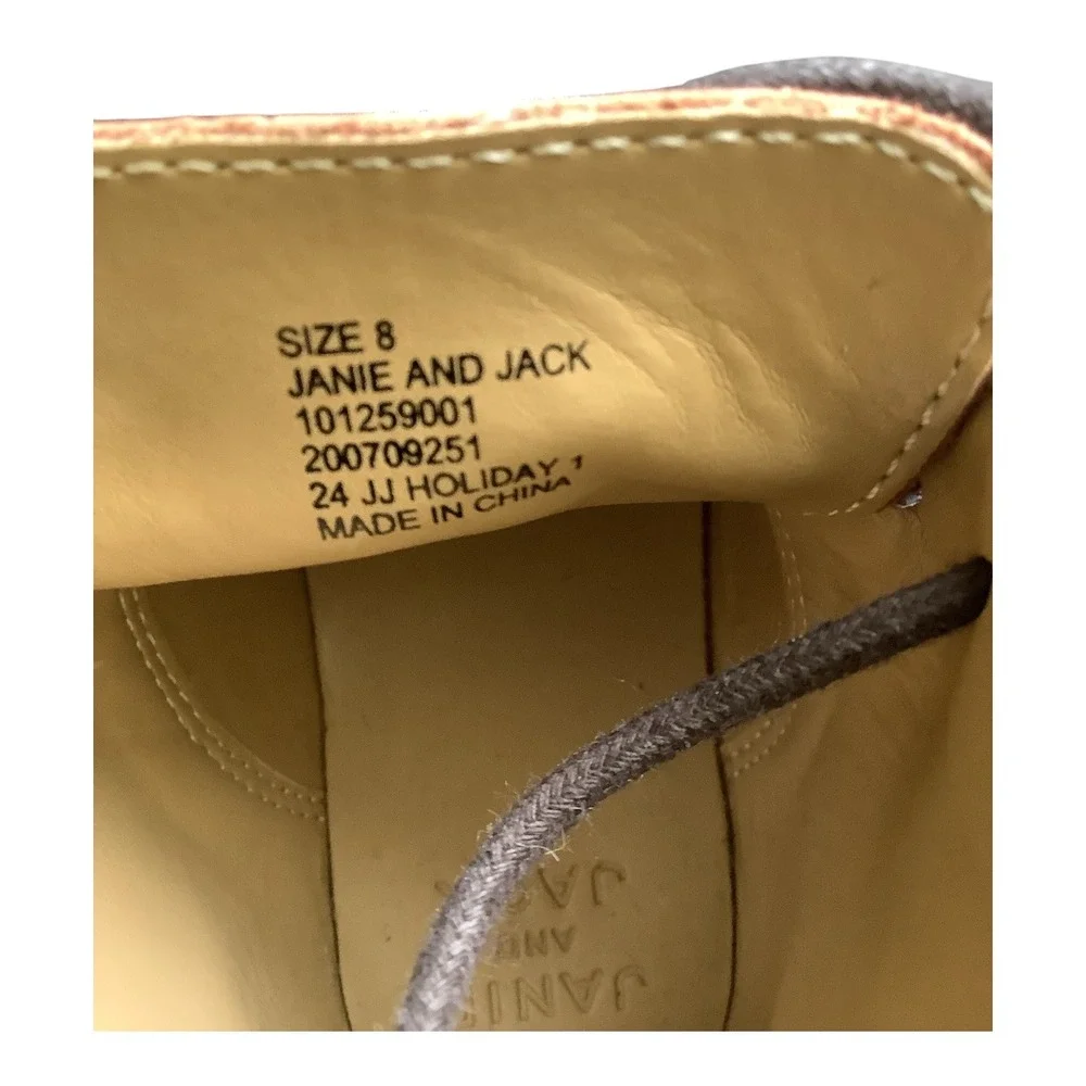 Janie and Jack Kids Brown Leather Desert Chukka Boots Size 8 101259001 Holiday
